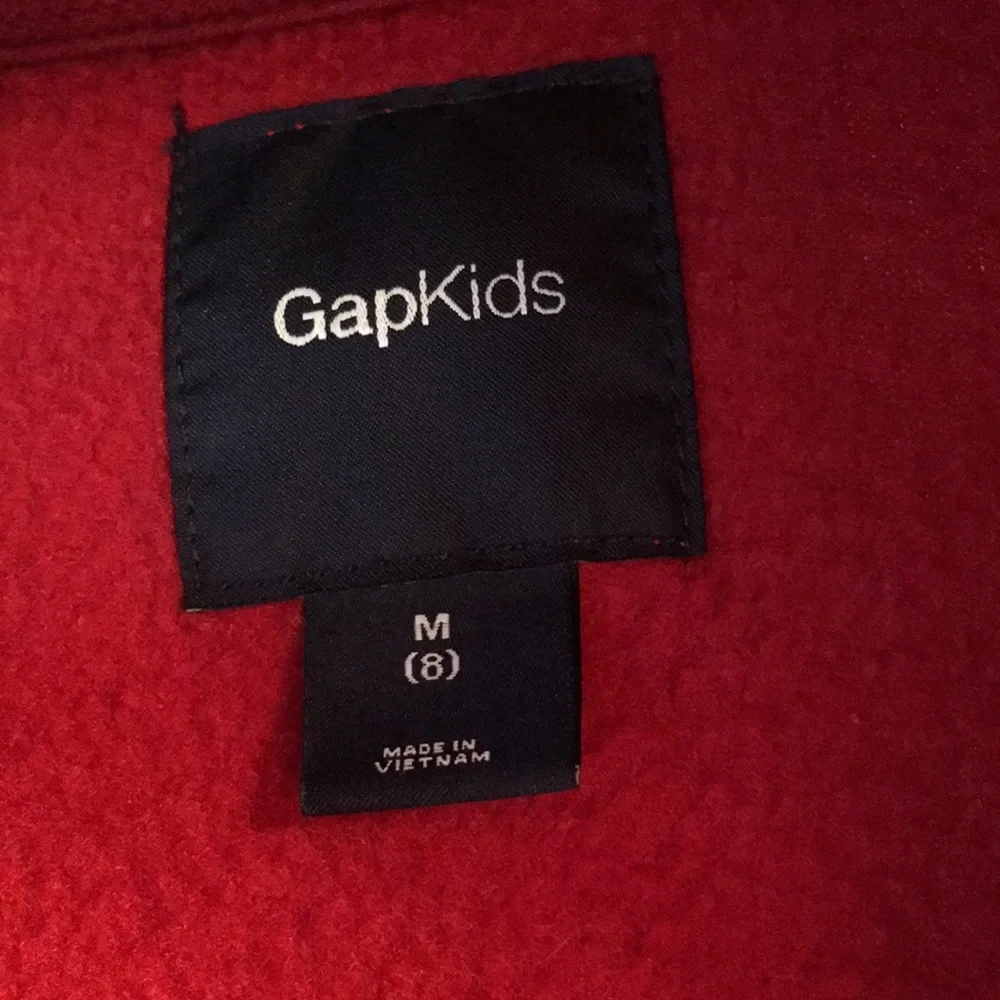 Gap red zip front hoodie sweater